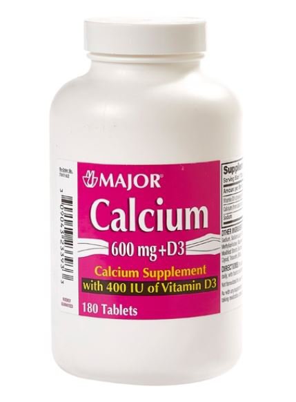 Joint Health Supplement Major? Calcium / Vitamin D3 600 mg - 400IU Strength Tablet 180 per Bottle