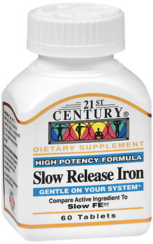 21st Century Slow Release Iron Tablets - 60 ct