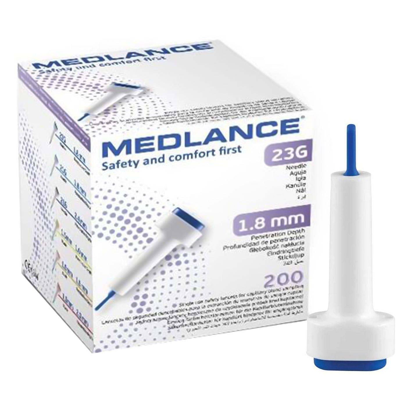 MEDLANCE SFTY LANCET 23G 200	HTL-STREFA INC