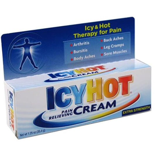 Topical Pain Relief Icy Hot? 10% - 30% Strength Menthol / Methyl Salicylate Cream 1.25 oz.