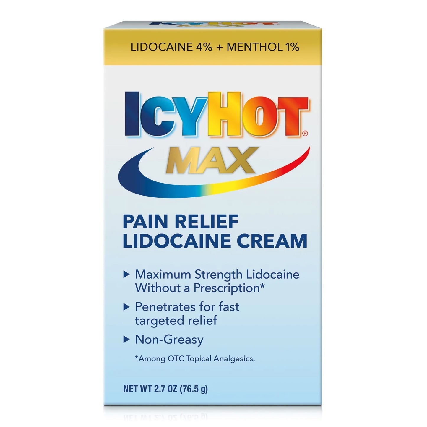 Topical Pain Relief Icy Hot? Lidocaine Cream 2.7 oz.