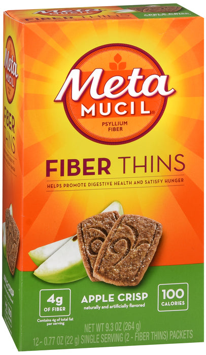 Metamucil Wafer Apple Crisp Fiber thins 24Ct by P&G