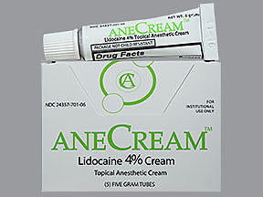 ANECREAM 4% TUBE KIT 5X5GM
