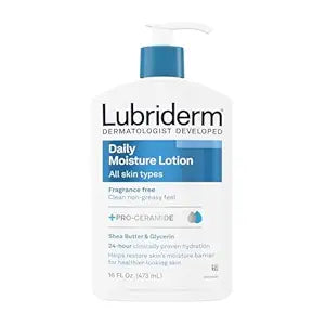 Lubriderm Daily Moisture Lotion Fragrance Free 16 oz