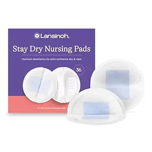 Lansinoh Stay Dry Disposable Nursing Pads, Soft and Super Absorbent Breast Pads, Breastfeeding Essentials for Moms, 200 Count