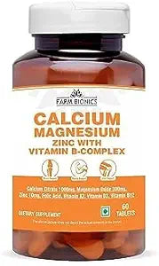 Calcium Magnesium Zinc with Vitamin B Complex | Calcium Citrate Supplements |Ideal Supplement for Bones, Muscle, and Joint Support | Calcium Tablets for Men and Women (   1) Brand: generic