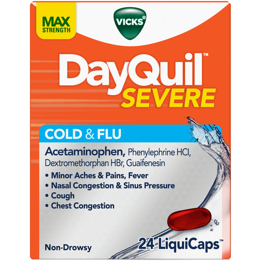 Dayquil Non-Drowsy Severe Cold And Flu Liquicaps 24 Ct