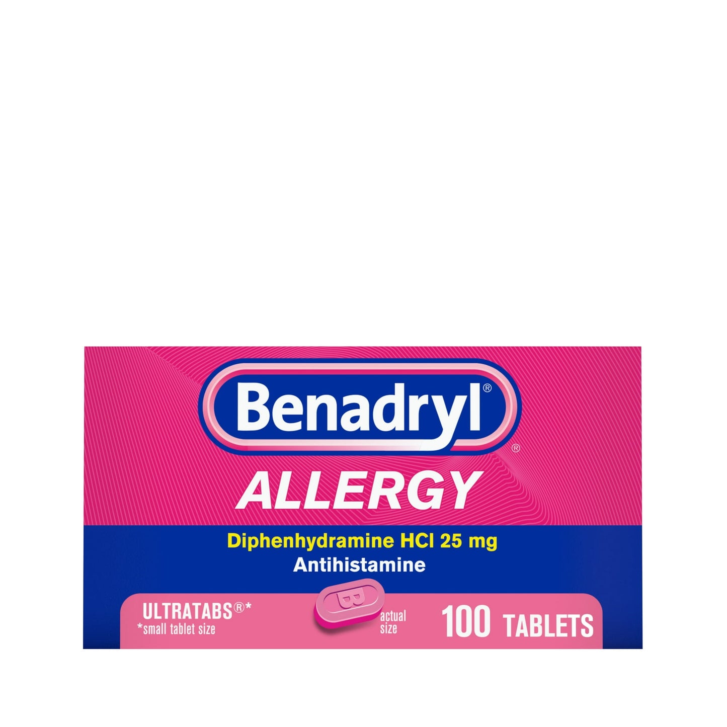 Benadryl Ultratabs Antihistamine Cold & Allergy Relief Tablets, 100 Ct