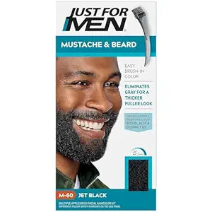 JUST FOR MEN Color Gel Mustache, Beard & Sideburns 115 Jet Black 1 Each