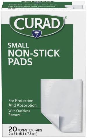 Curad Non-Stick Pads, 2 X 3 Inch(5.1 x 7.6 cm), 20 Count