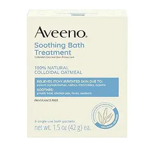 Aveeno Soothing Bath Soak for Eczema, Natural Colloidal Oatmeal, 8 ct.