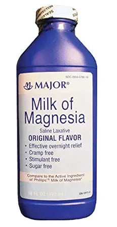 Major Pharmaceuticals 002672 Milk of Magnesia Liquid, 16 oz. Volume, Original, Off-White