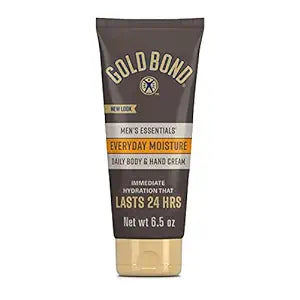 Gold Bond Men's Essentials Everyday Moisture Daily Body & Hand Cream, 6.5 oz., With Vitamin C