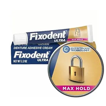 Fixodent Ultra Max Hold Denture Adhesive, 2.2 oz,  