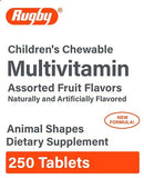 370923 Animal Shapes Children's Chewable Vitamin Tablet, Compare To Flintstones (250 Count)