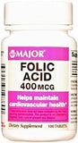 FOLIC ACID TB 400MCG MMP 100@ by Major