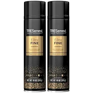 TRESemm·Tres Two Ultra-Fine Aerosol Hair Spray, Salon Quality Hairspray Delivers a Firm Hold in an Ultra-Fine Mist, Hair Stays in Place, Looks & Feels Soft and Shiny, 2 pk - 11 oz each