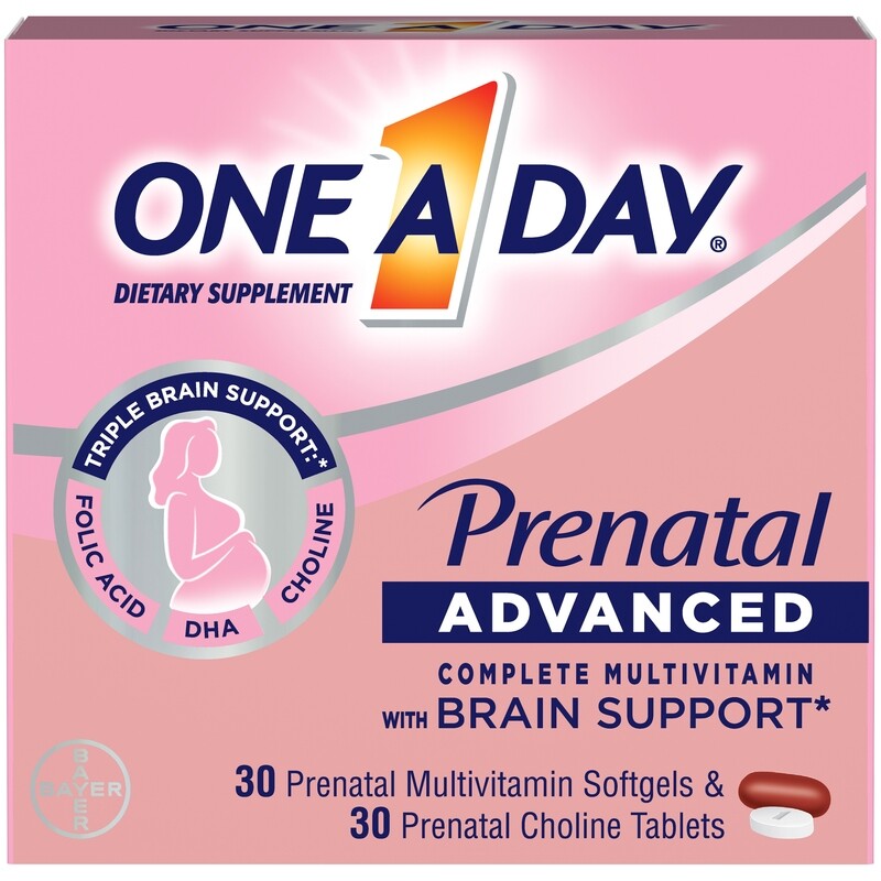 One-A-Day Prenatal and Choline Tablets 30ct