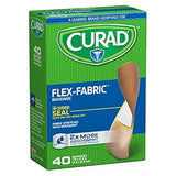 CURAD Flex-Fabric Adhesive Bandages, 3/4" x 2-1/2", Superior Wound Care, 40 Count, 1 Box
