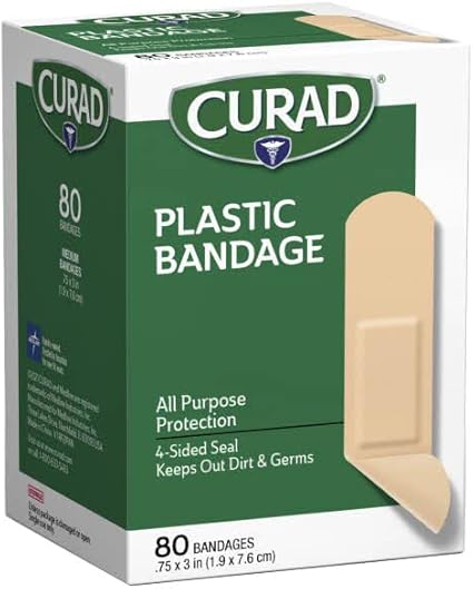 Curad Plastic Bandages .75 X 3 Inches 80 Each
