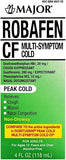 Major Robafen CF Multi-Symptom Peak - Cold Cough Syrup Dextromethorphan 20 mg / Guaifenesin 200 mg / Phenylephrine 10 mg - 4 fl oz