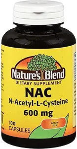 Nature's Blend NAC, N-Acethyl-L-Cysteine 600 mg - 100 Capsules