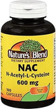 Nature's Blend NAC, N-Acethyl-L-Cysteine 600 mg - 100 Capsules