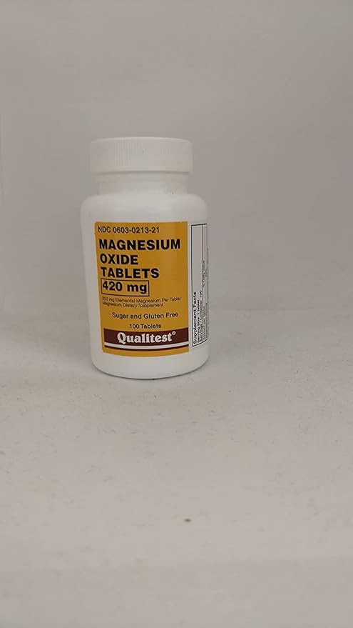 Magnesium Oxide Tablets, 420 Mg, 100 Count