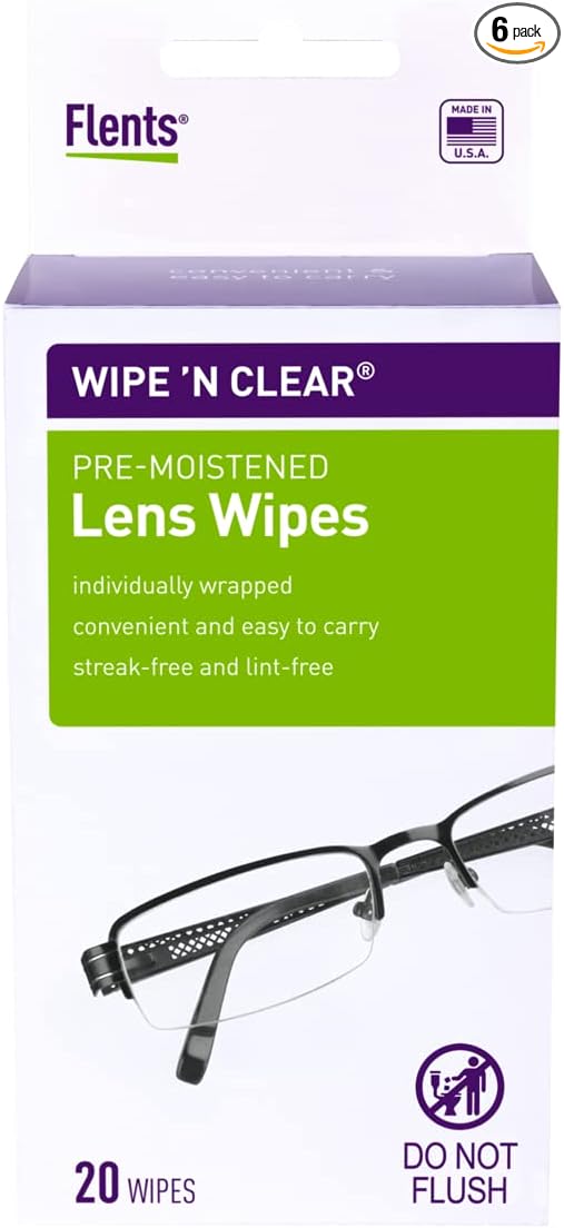 Flents Wipe N Clear Lens Wipes (20 Count )