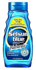 Selsun Blue Shampoo Naturals Dandruff Itchy Dry Scalp 11 Ounce (325ml)