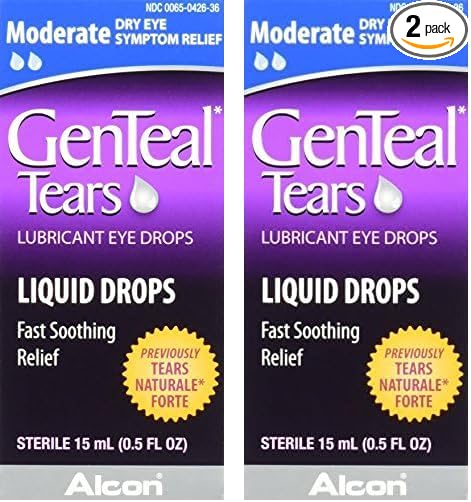 Genteal Tears Lubricant Eye Drops, Moderate Liquid Drops, 0.51 Fl Oz