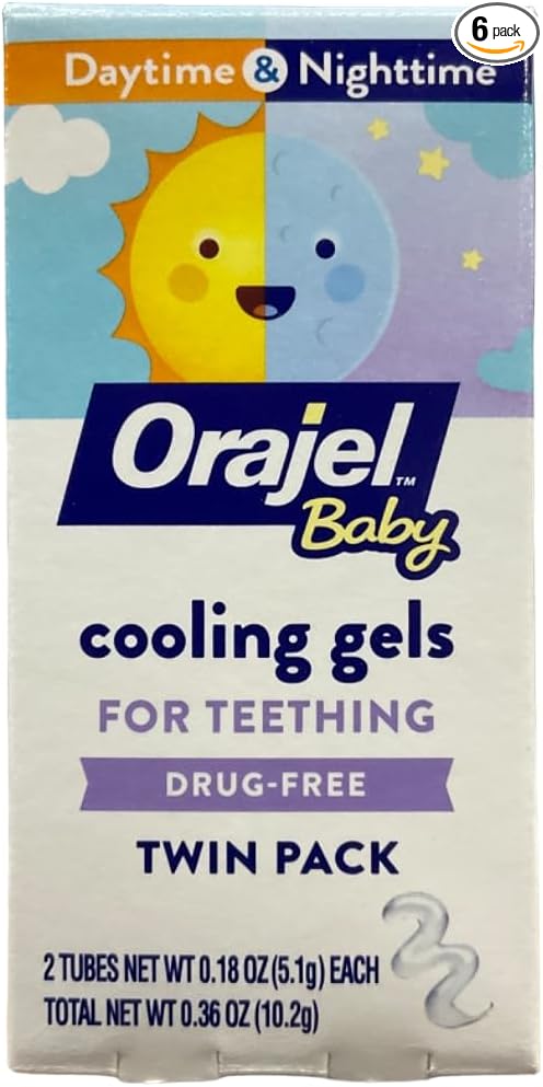 Orajel Baby Non-Medicated Cooling Gel Day & Night 0.18 Ounce