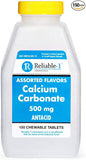 Reliable 1 Calcium Carbonate 500 mg 150 Tablets (1 Bottle)