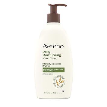 Aveeno Daily Moisturizer, Body Lotion, For Dry Skin, Prebiotic Oat Fragrance Free, 18 fl. oz,    1