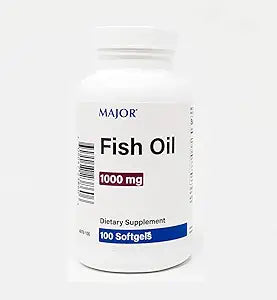 Major Omega-3 Fish Oil - Fish Oil Supplement 1000mg - 100 Softgels