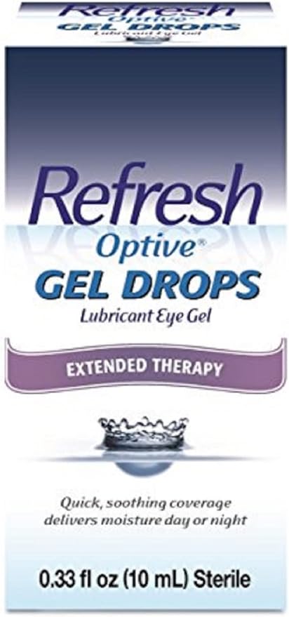 Refresh Optive GEL DROPS Lubricant Eye Gel Preserved Tears, 0.33 fl oz (10 mL)