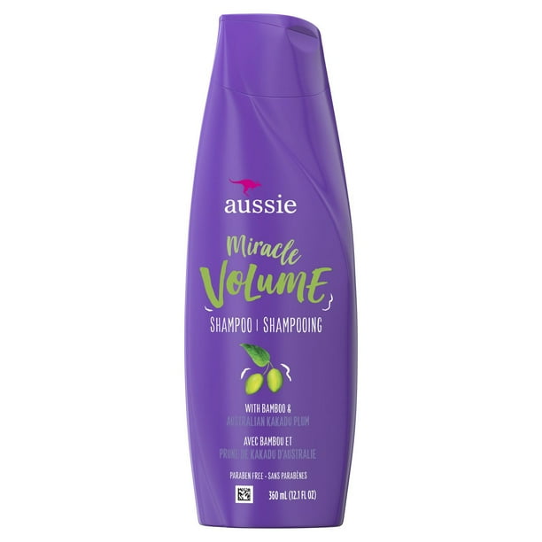 Aussie Paraben-Free Miracle Volume Shampoo w/ Plum & Bamboo For Fine Hair, 360 mL