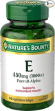 Nature's Bounty Vitamin E 1000 IU Softgels Pure DL-Alpha 60 Soft Gels