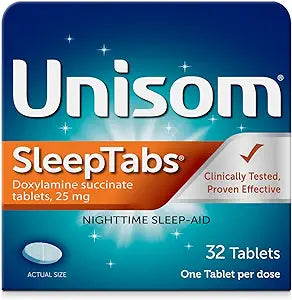 Unisom SleepTabs, Nighttime Sleep-aid, Doxylamine Succinate, 32 Tablets