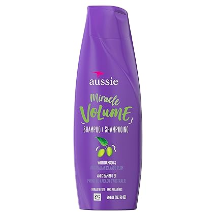 Aussie Paraben-Free Miracle Volume Conditioner for Fine Hair, Plum & Bamboo, 360ml