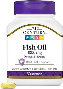 21st Century Fish Oil 1000 mg Softgels, 60 Count