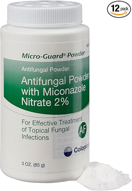 Coloplast Micro-Guard 2% Miconazole Nitrate Powder Antifungal 3 oz. Shaker Bottle 12 Ct