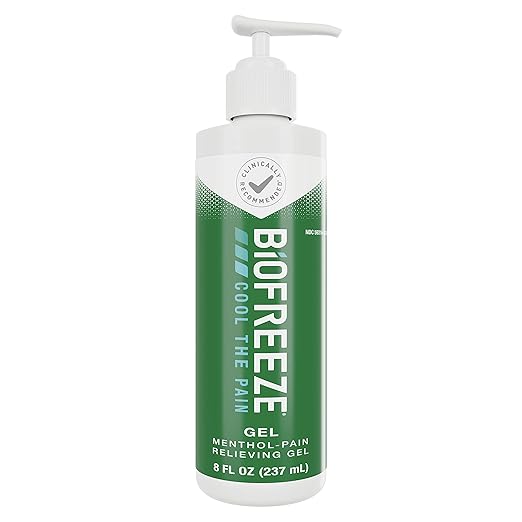 Biofreeze Pain Relief Gel, Arthritis Pain Reliver, Knee & Lower Back Pain Relief, Sore Muscle Relief, Neck Pain Relief, Pharmacist Recommended, FSA Eligible, 8 FL OZ Biofreeze Menthol Gel