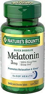 Nature's Bounty Melatonin 3mg, 240 Tablets