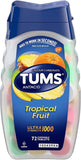 TUMS Ultra Strength 1000 Chewable Tablets Assorted Tropical Fruit - 72 ct