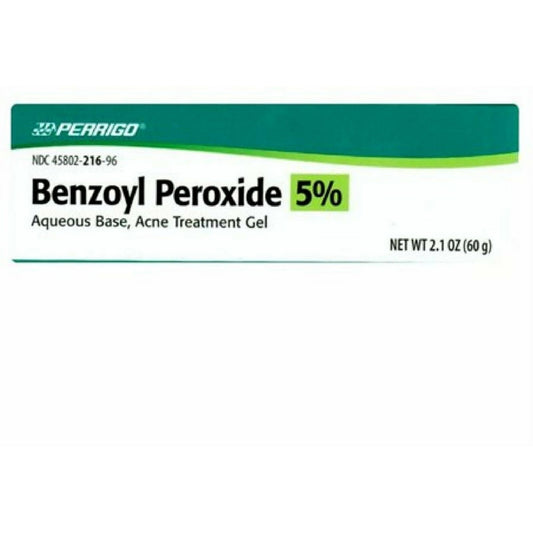 Perrigo 5% Benzoyl Peroxide Acne Treatment Gel, 2.1 Oz.