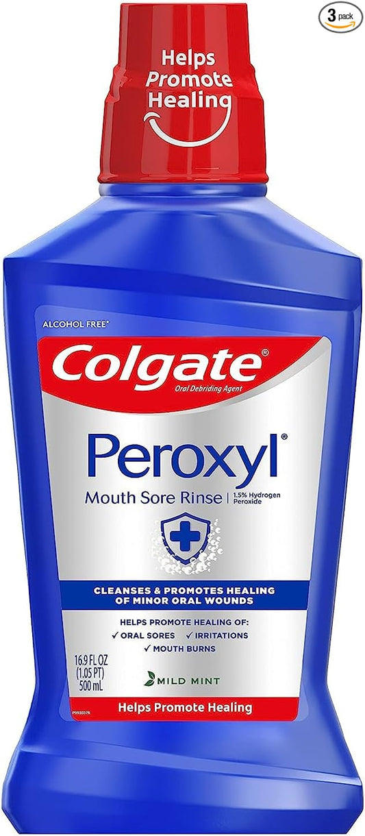 Colgate Peroxyl Mouth Sore Rinse, Mild Mint, 16.9 oz