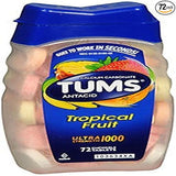 Tums Ultra 1000 Maximum Strength Tropical Fruit - 72 Chewable Tablets