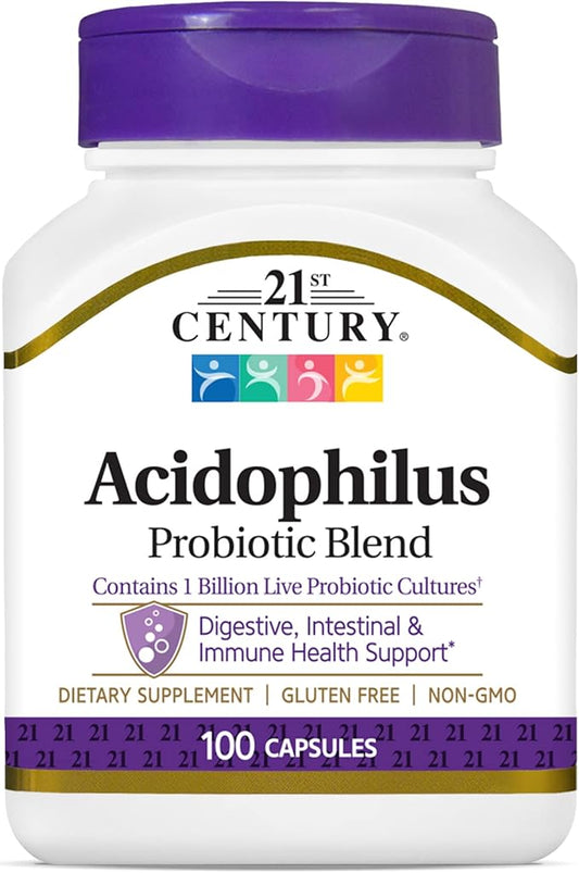 21st Century Acidophilus Capsules, 100 Count (21339)