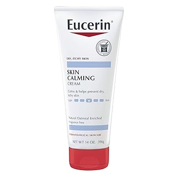 Eucerin Skin Calming Cream - Full Body Lotion for Dry, Itchy Skin, Natural Colloidal Oatmeal Enriched - 14 oz. Tube